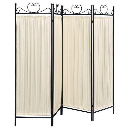 Dove 4-Panel Room Divider Folding Shoji Screen Beige - Walo Furniture 