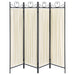 Dove 4-Panel Room Divider Folding Shoji Screen Beige - Walo Furniture 