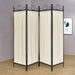 Dove 4-Panel Room Divider Folding Shoji Screen Beige - Walo Furniture 