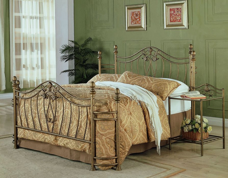 Sydney Eastern King Headboard and Footboard Brushed Gold - Walo Furniture 