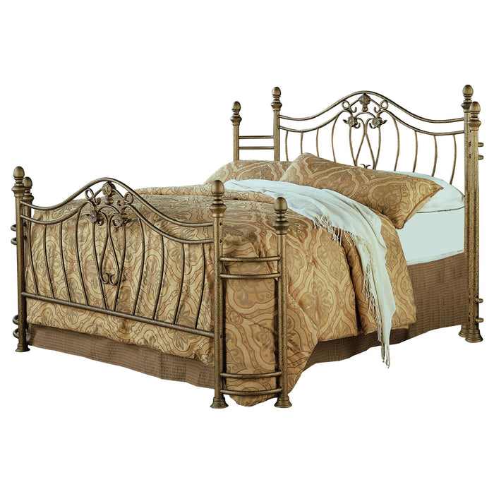 Sydney Queen Headboard and Footboard Brushed Gold - Walo Furniture 