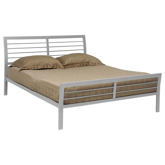 Cooper Metal Full Open Frame Bed Silver - Walo Furniture 