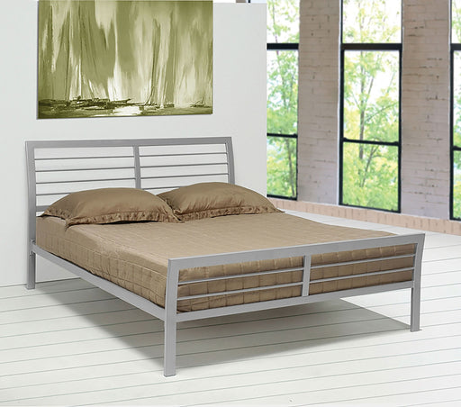 Cooper Metal Full Open Frame Bed Silver - Walo Furniture 