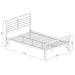 Cooper Metal Full Open Frame Bed Silver - Walo Furniture 