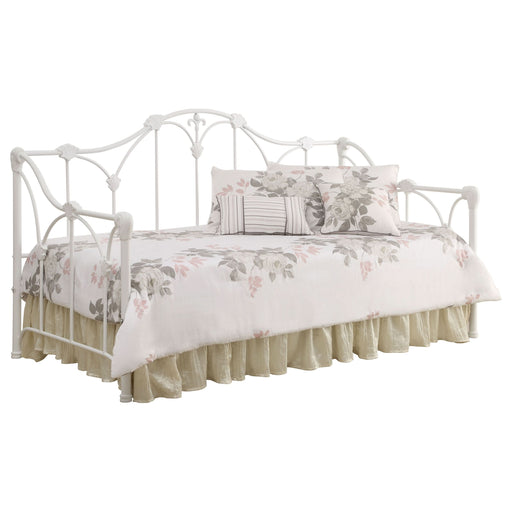 Halladay Metal Twin Daybed White - Walo Furniture 