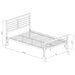 Cooper Metal Queen Open Frame Bed Silver - Walo Furniture 