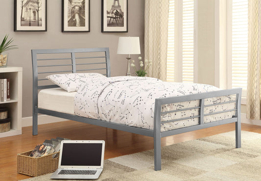 Cooper Metal Twin Open Frame Bed Silver - Walo Furniture 