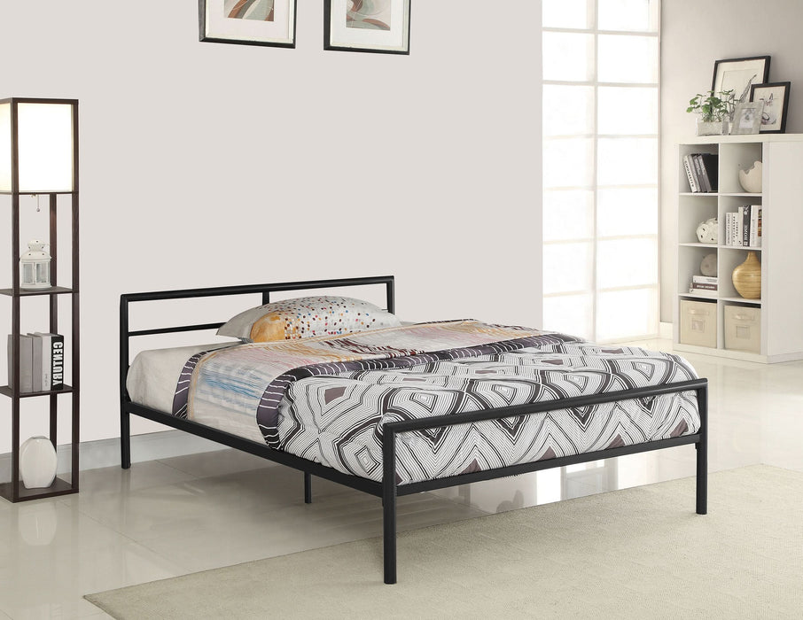 Fisher Metal Full Open Frame Bed Gunmetal - Walo Furniture 