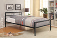 Fisher Metal Twin Open Frame Bed Gunmetal - Walo Furniture 