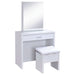 Harvey Vanity Set with Lift-Top Stool White - Walo Furniture 