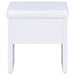 Harvey Vanity Set with Lift-Top Stool White - Walo Furniture 