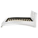 Jeremaine Upholstered Eastern King Sleigh Bed White - Walo Furniture 