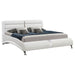 Jeremaine Upholstered Eastern King Sleigh Bed White - Walo Furniture 