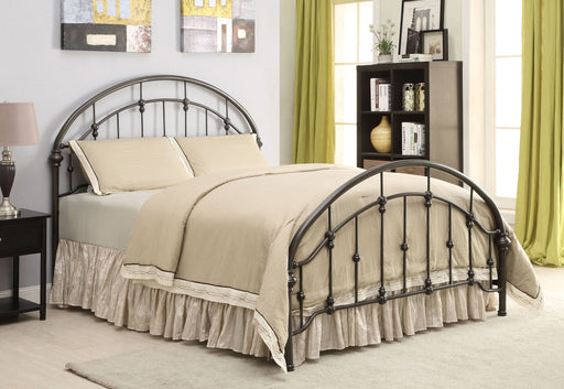 Rowan Metal Eastern King Open Frame Bed Dark Bronze - Walo Furniture 