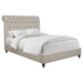 Devon 57-inch Upholstered Eastern King Panel Bed Beige - Walo Furniture 