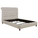 Devon 57-inch Upholstered California King Panel Bed Beige - Walo Furniture 