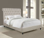 Devon 57-inch Upholstered California King Panel Bed Beige - Walo Furniture 