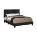 Mauve Upholstered Queen Panel Bed Black - Walo Furniture 