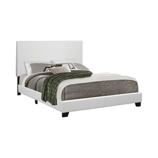 Mauve Upholstered Queen Panel Bed White - Walo Furniture 