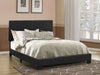 Dorian Faux Leather Upholstered California King Bed Black - Walo Furniture 