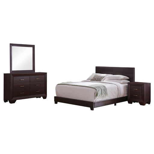 Dorian 4-piece Full Bedroom Set Dark Cocoa - Walo Furniture 