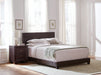 Dorian Faux Leather Upholstered California King Bed Brown - Walo Furniture 