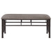 Livingston Microfiber Upholstered Bench Brown and Bronze - Walo Furniture 