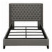 Bancroft Upholstered Queen Wingback Bed Grey - Walo Furniture 