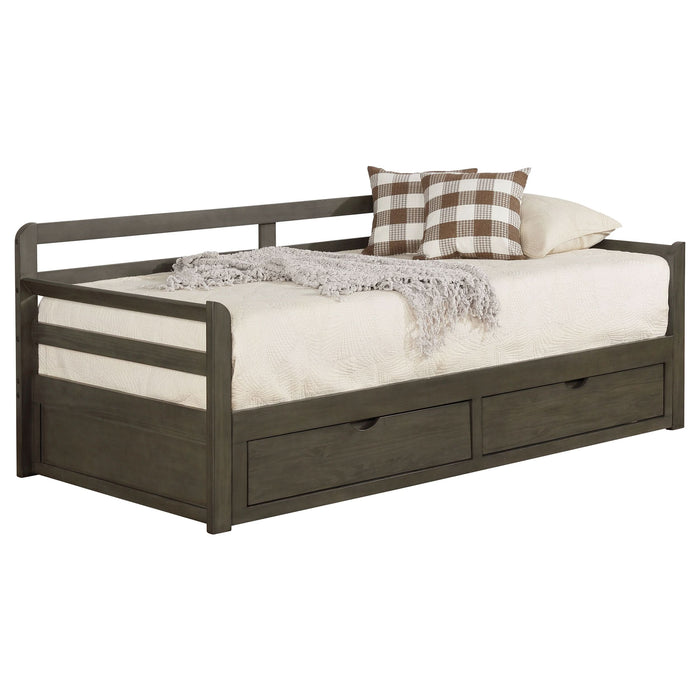 Sorrento 2-drawer Twin XL Daybed with Extension Trundle Grey - Walo Furniture 