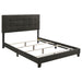 Mapes Upholstered Eastern King Panel Bed Charcoal - Walo Furniture 