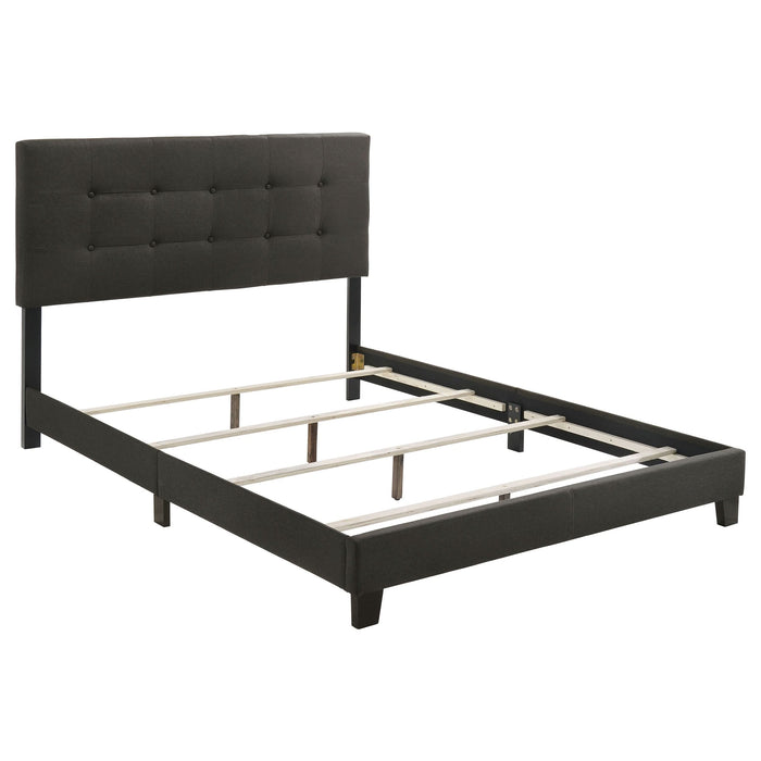 Mapes Upholstered Queen Panel Bed Charcoal - Walo Furniture 