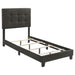 Mapes Upholstered Twin Panel Bed Charcoal - Walo Furniture 