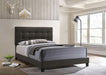 Mapes Upholstered Eastern King Panel Bed Charcoal - Walo Furniture 