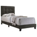 Mapes Upholstered Twin Panel Bed Charcoal - Walo Furniture 