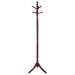 Riona 6 Hook Freestanding Wood Coat Rack Hat Hanger Merlot - Walo Furniture 