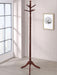 Riona 6 Hook Freestanding Wood Coat Rack Hat Hanger Merlot - Walo Furniture 