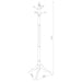 Riona 6 Hook Freestanding Wood Coat Rack Hat Hanger Merlot - Walo Furniture 