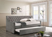 Chatsboro Upholstered Twin Daybed with Trundle Grey - Walo Furniture 