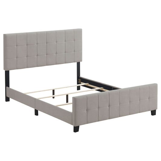 Fairfield Upholstered Queen Panel Bed Beige - Walo Furniture 