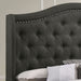 Sonoma Upholstered Full Wingback Bed Grey - Walo Furniture 