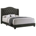 Sonoma Upholstered Full Wingback Bed Grey - Walo Furniture 