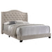 Sonoma Upholstered Full Wingback Bed Beige - Walo Furniture 