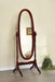 Foyet Wood Adjustable Full Length Cheval Mirror Merlot - Walo Furniture 