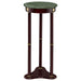 Edie Round Marble Top Accent Side Table Merlot - Walo Furniture 