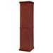 Appledale 6-shelf Corner Curio Display Cabinet Medium Brown - Walo Furniture 