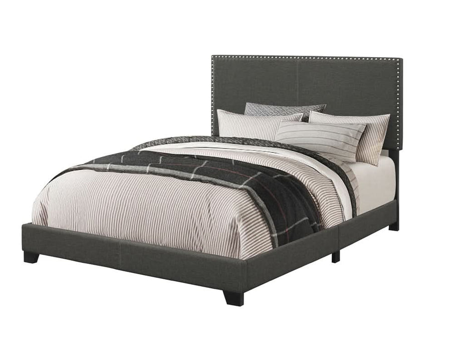 Boyd Upholstered Full Panel Bed Charcoal - Walo Furniture 