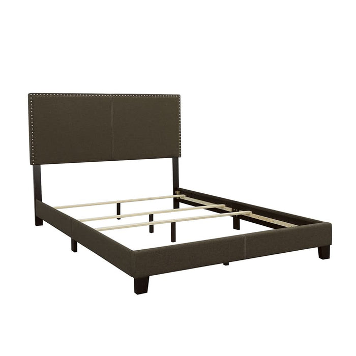 Boyd Upholstered California King Panel Bed Charcoal - Walo Furniture 