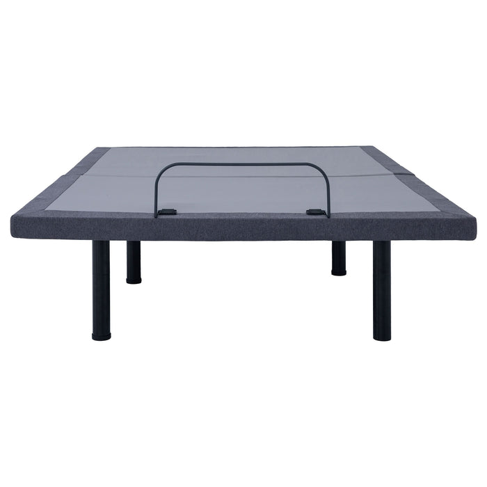 Negan Twin Extra Long Adjustable Bed Base Grey and Black - Walo Furniture 