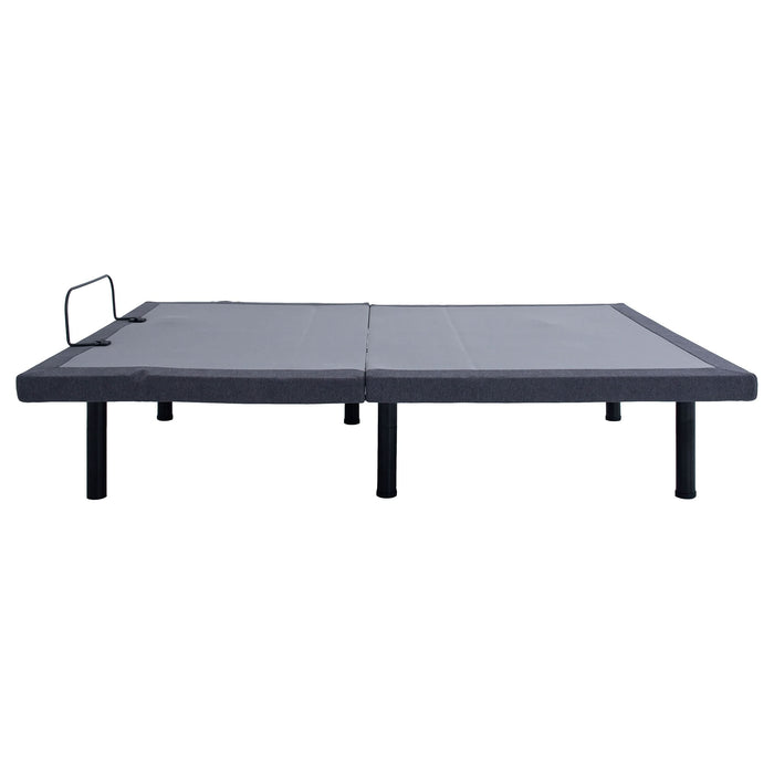 Negan Twin Extra Long Adjustable Bed Base Grey and Black - Walo Furniture 