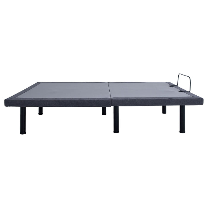 Negan Twin Extra Long Adjustable Bed Base Grey and Black - Walo Furniture 